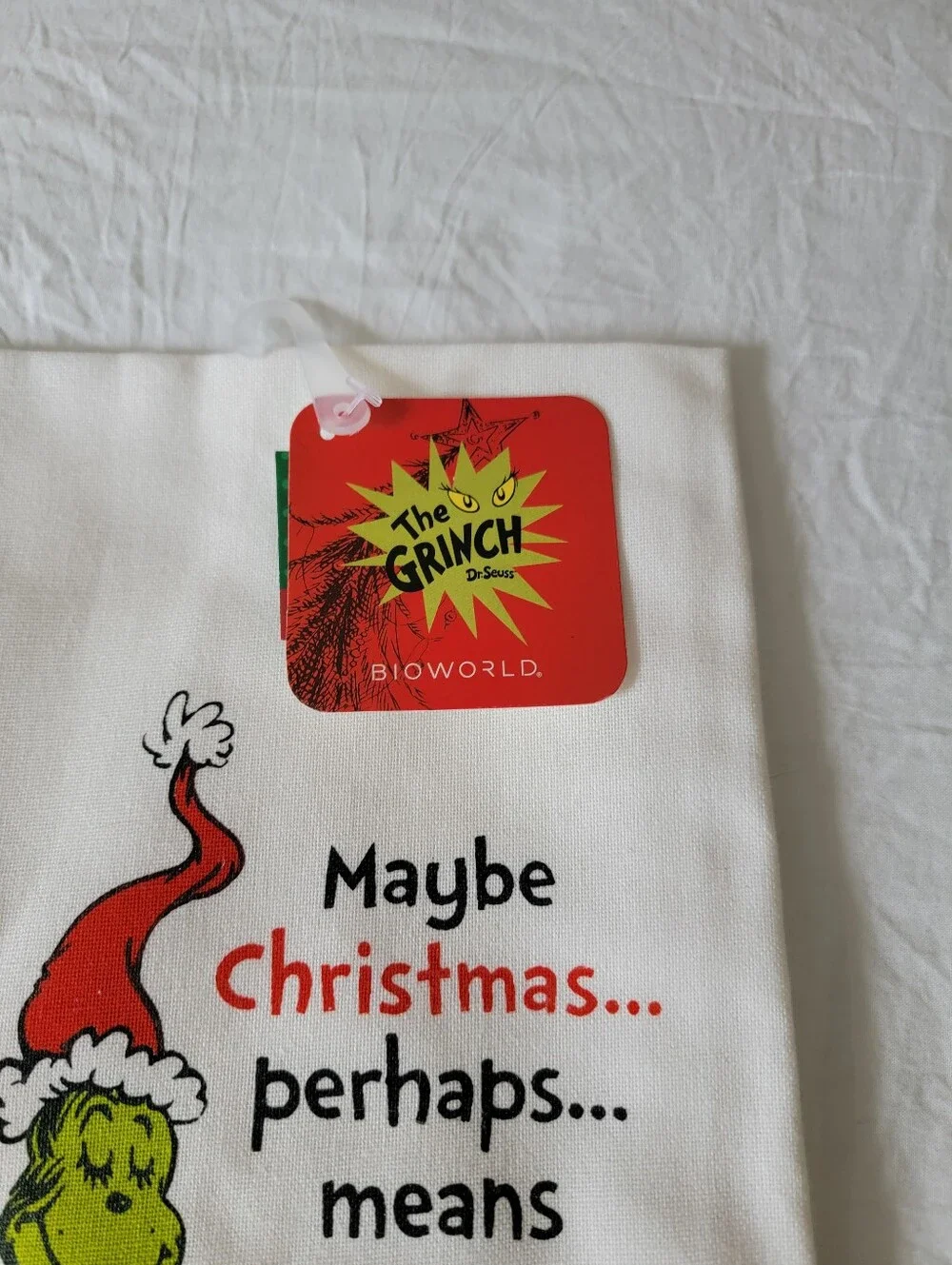 The Grinch Red & Green Holiday Kitchen Towel by BIOWORLD